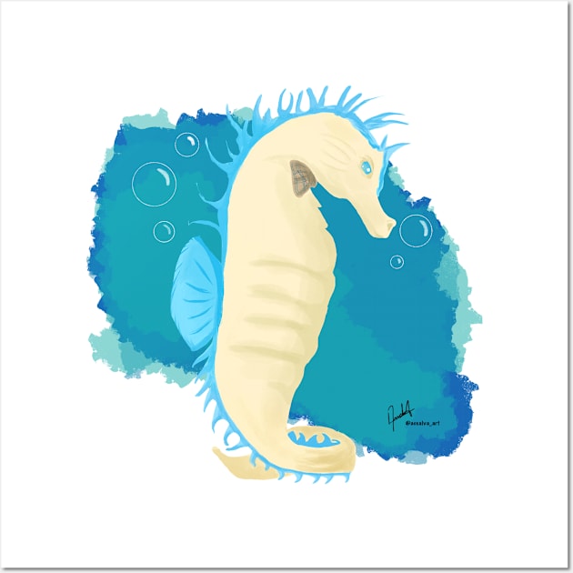 Seahorse Aziraphale Wall Art by AC Salva